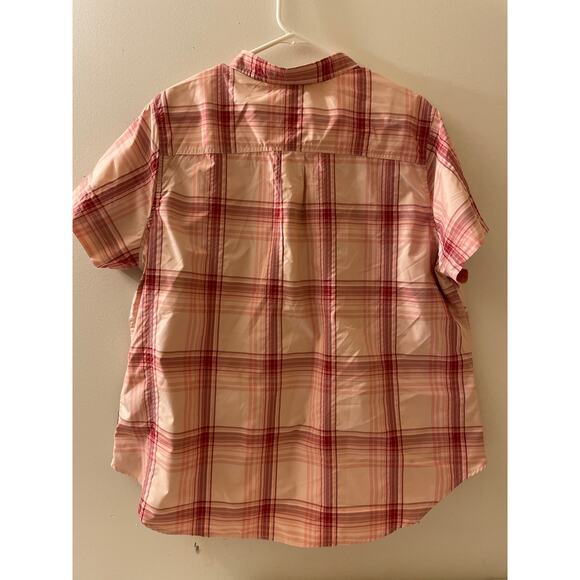 Eddie Bauer Women's Size XXL Short Sleeve Button Down Shirt Outdoors Active Hike - Picture 2 of 6
